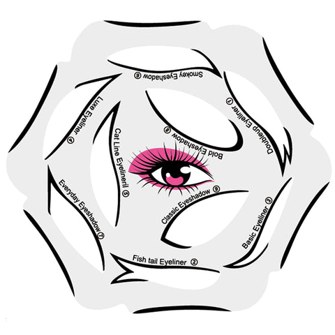 Booge 4 Sheets Six in One Cat Eyeliner Stencil, Reusable Eyeliner Stencils Eyeshadow Stencils for Eyes Eyeliner Tape with Perfect Winged Tip for Eyeliner Eyeshadow Extensions