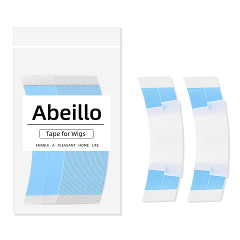 Abeillo 36PCS Double Sided Wig Tape, Blue Waterproof Lace Tape, Lace Front Tape for Wigs Waterproof Clear Extra Hold, Wig Tape Double Sided Ultra Hold for Wig Toupees Hair Pieces