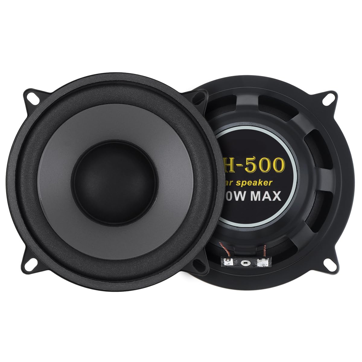DriSentri 2 Piece 5 Inch 500W 2-Way Car HiFi Coaxial Speaker Vehicle Door Auto Audio Music Stereo Full Range Frequency Speakers