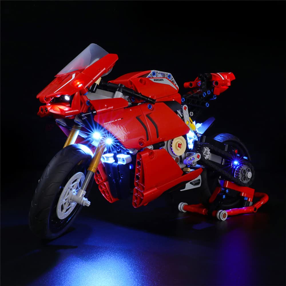 GEAMENT LED Light Kit Compatible with LEGO Ducati Panigale V4R - Lighting Set for Technic 42107 Building Model (Lego Set Not Included)