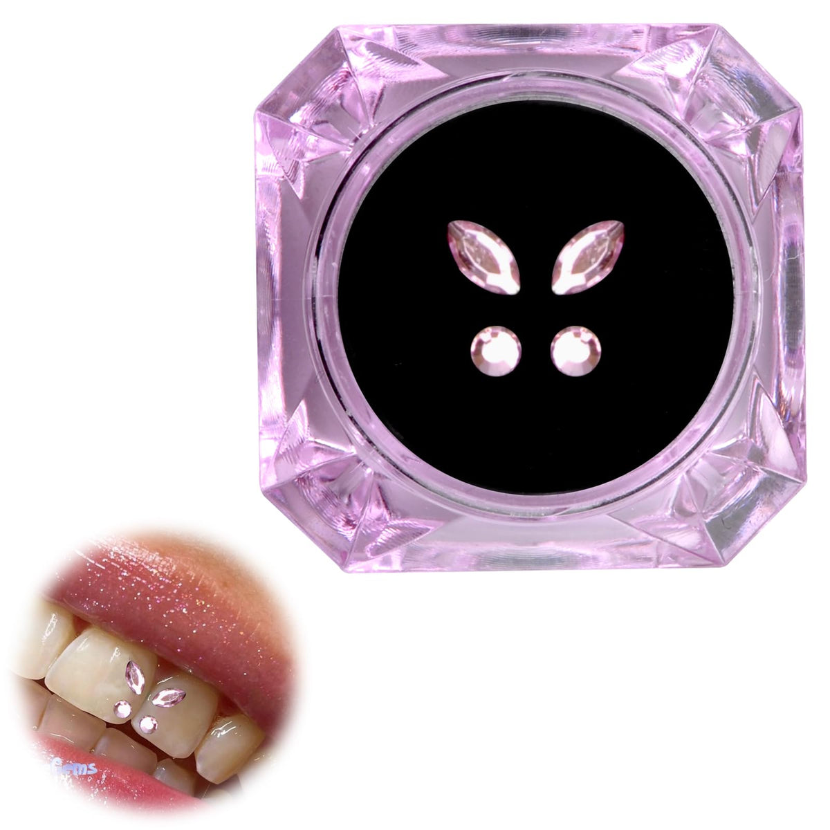 Tooth Crystal, Tartar Tooth Decorations, Crystal Gemstone, Teeth Gemstones, 4pcs/Box, Teeth Gemstone, Beauty, Dental Diamond, Tooth Crystal Ornaments