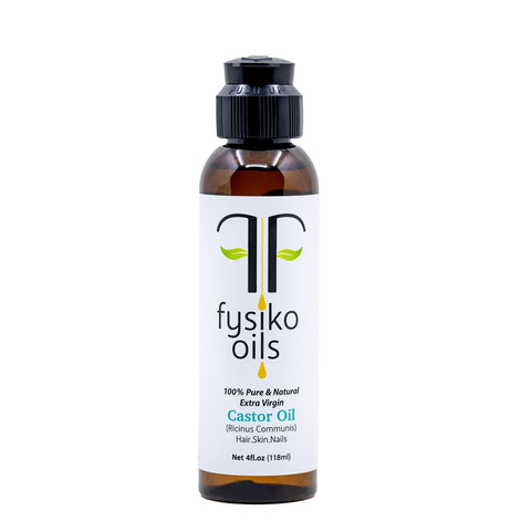 Fysiko Castor Oil-100% Pure & Natural, Cold Pressed, Extra Virgin,Hexane free. Protect and Strengthens, Hair, Skin & Nails. Great for Acne & Blemishes. 4 oz