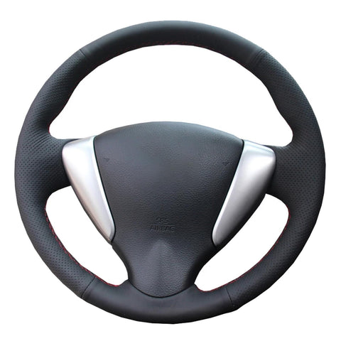 Steering Wheel Cover, for Nissan Sentra 2013-2017, Customize DIY Hand Sewing Hand-stitched Leather