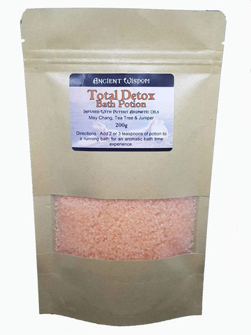 Bath Potion, Aromatherapy Bath Potion, Aromatherapy Bath Salts (Total Detox, 200g)