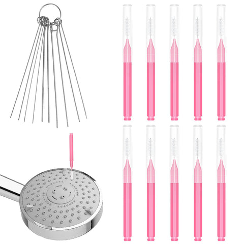 10pcs Shower Head Cleaning Brushes, Shower Head Cleaner with Cleaning Picks Anti-Clogging Crevice Shower Head Bristle Multifunctional Mini Hole Cleaner Tool for Nozzle Gap