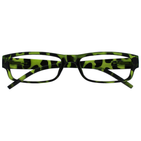 OPULIZE The Reading Glasses Company Green Tortoiseshell Lightweight Comfortable Readers Mens Womens R32-6 +1.00