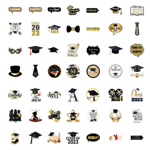 Graduation Stickers for Class of 2023 Graduation Party Decoration Stickers for College Students Graduation Gifts for Daughter Son 50 Pcs