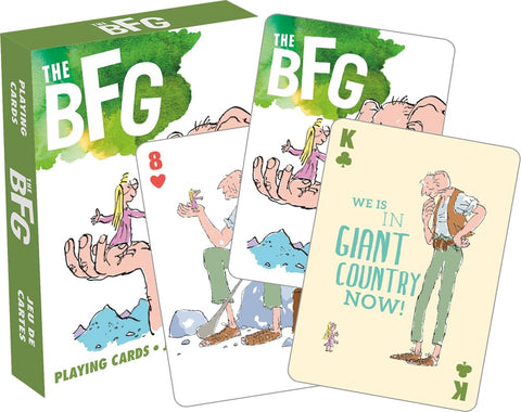 AQUARIUS The BFG Playing Cards - Roald Dahl Themed Deck of Cards for Your Favorite Card Games - Officially Licensed Roald Dahl Merchandise & Collectibles - Poker Size with Linen Finish