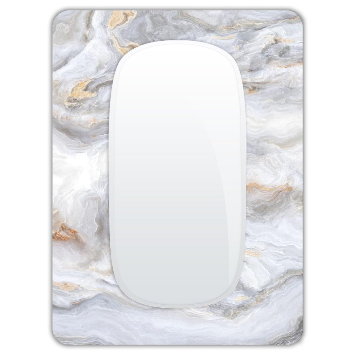 Small Mouse Pad, Mini Mouse Pad 6 X 8 Inch with Non-Slip Rubber Base for Keyboard Tray Laptops Wireless Mouse Home Office Travel, Washable & Portable (Light Colored Marble)