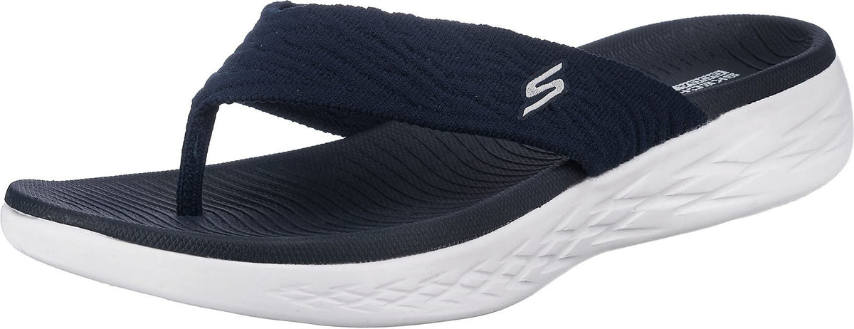 Skechers Women's On-The-go 600 Sunny Flip-Flop, Navy, 11