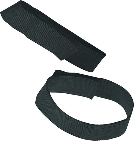 Fitness Health Football Sock Ties | Stocking Elastic with Hook Loop Attachment Ties | Soccer Football Rugby Hockey Socks Stopper Fastening in Black