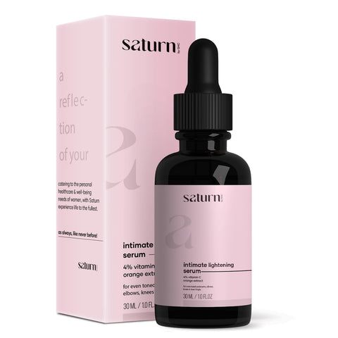 Saturn by GHC Intimate Lightening Serum With Orange Extract & Vitamin C For Lightens Dark Underarms, Back, Neck & Bum, 30 Ml (Pack Of 1) White