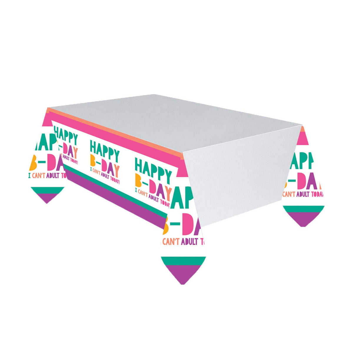 amscan 572095 Neon Fun Birthday-1.37m x 2.6m-1 Pc, Tablecover Pl Young and Fab