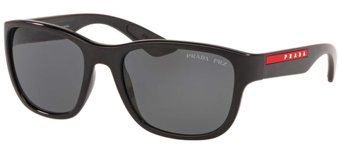 Prada Linea Rossa Polarized Grey Square Men's Sunglasses PS 01US 1AB5Z1 59