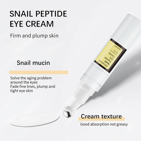 Easilydays Snail Peptide Advanced Under Eye Cream for Dark Circles, with 360Ãƒâ€šÃ‚Â° Massage Ball Reduces Wrinkles &Fine Lines, Eye Essence Roll-On, Firms, Moisturizes, and Tightens Puffy Eyes for Men&Women
