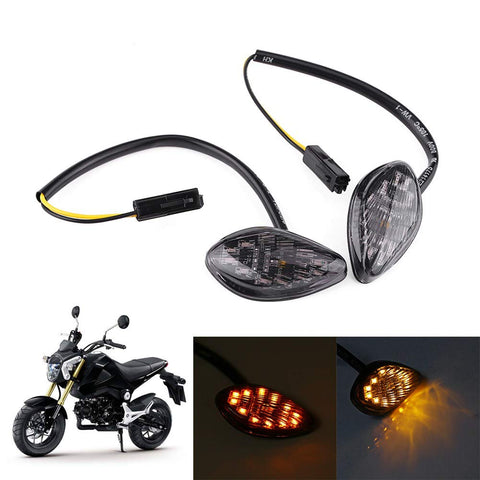 Motorcykel LED-indikatorer Vändsignaler Belysning Motorcykel Vändindikatorer LED-lampor För Hon-da Grom 2st