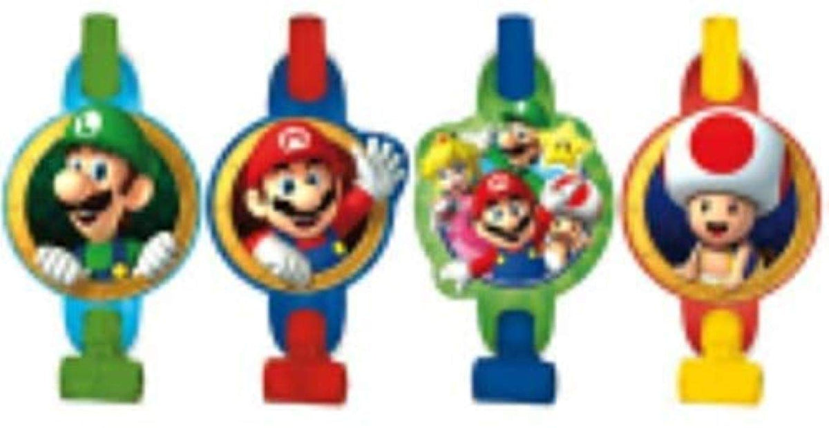 Amscan 331554 Super Mario Brothers Blowouts, 8 pcs, Party Favor