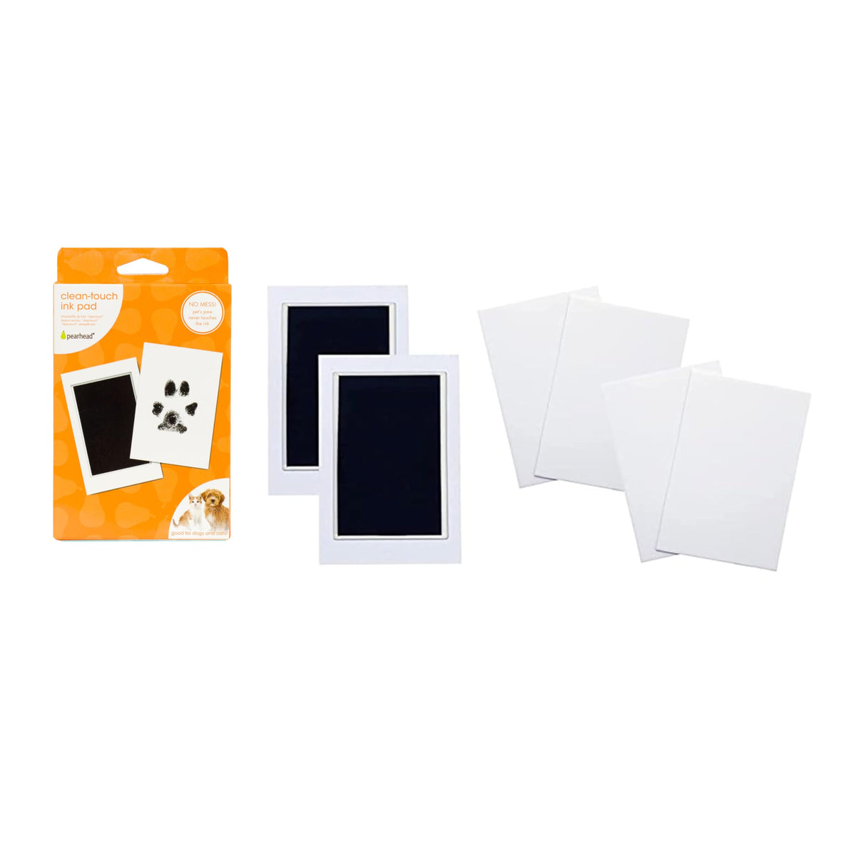 Pearhead Paw Print Clean Touch Ink Pad Kit for Dogs and Cats, Pet Owner Keepsake, DIY Inkless Paw and Nose Print Impression Set, Small/Medium