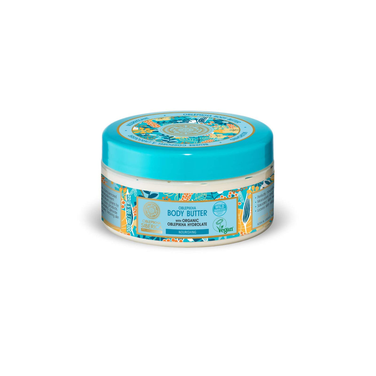 Natura Siberica Oblepikha Body Butter 300ml Nourishing and Moisturizing Altai Sea Buckthorn Oil