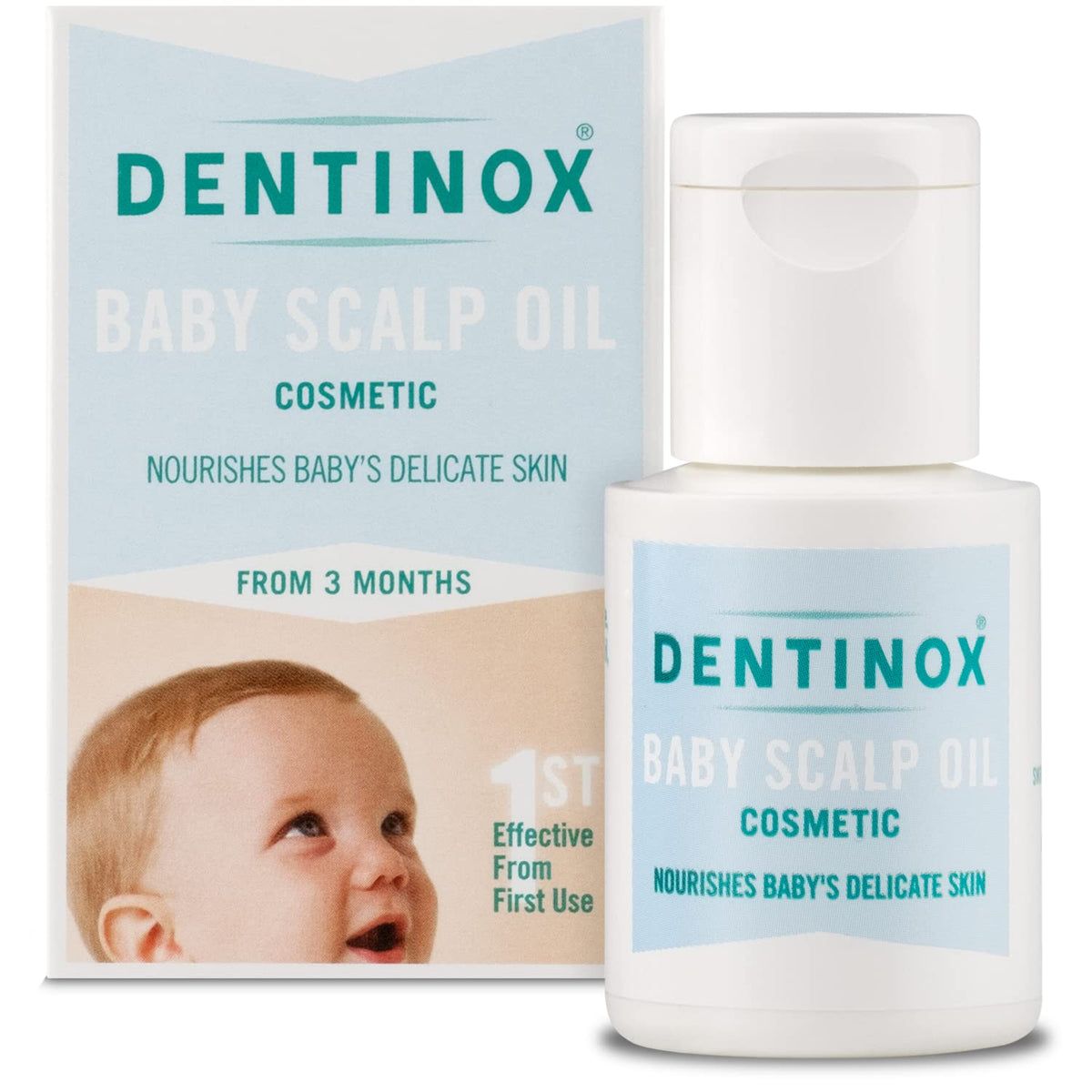 Dentinox Baby Scalp Oil - Moisturises& Nourishes Dry Skin - with Chamomile, Rosehip & Vitamin E - 3 Months & Upward (30ml)