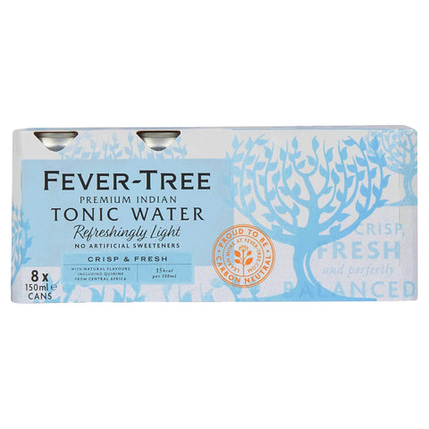 Fever Tree Naturally Light Tonic Water, 8 x 150ml