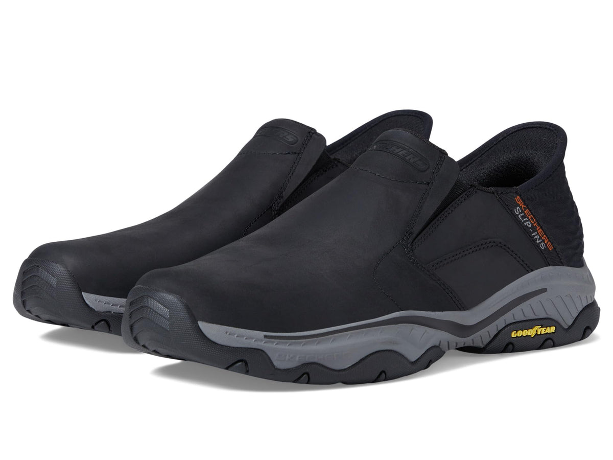 Skechers USA Men's Men's Craster-Lanigan Hands Free Slip-in Moccasin, Black, 10