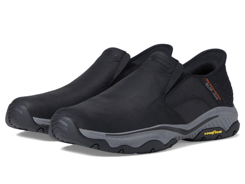 Skechers USA Men's Men's Craster-Lanigan Hands Free Slip-in Moccasin, Black, 10