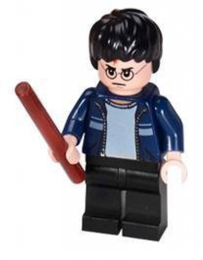 5Star-TD Harry Potter (Blue Jacket) with Wand - Lego Harry Potter Minifigure