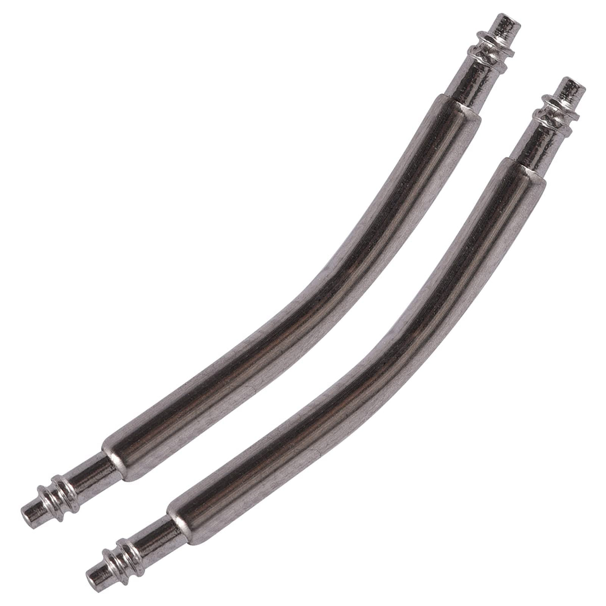 Vintage Time Watches | Curved Spring Bars Watch 1.8mm Thick Pins Repair Steel Strap | Sizes 18mm - 24mm (19mm, 6PINS)