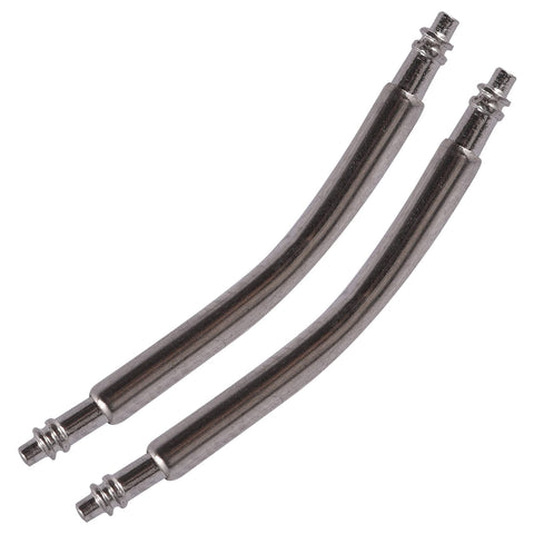 Vintage Time Watches | Curved Spring Bars Watch 1.8mm Thick Pins Repair Steel Strap | Sizes 18mm - 24mm (19mm, 6PINS)