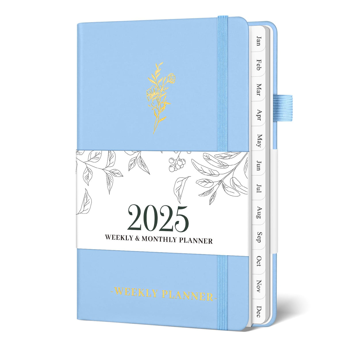 2025 Pocket Planner, A6 Weekly and Monthly Planner with Monthly Tabs from Jan 2025 - Dec 2025, Small Hardcover Calendar Planner Notebook for School & Office Schedule, 3.7"Ã—6.2", Blue