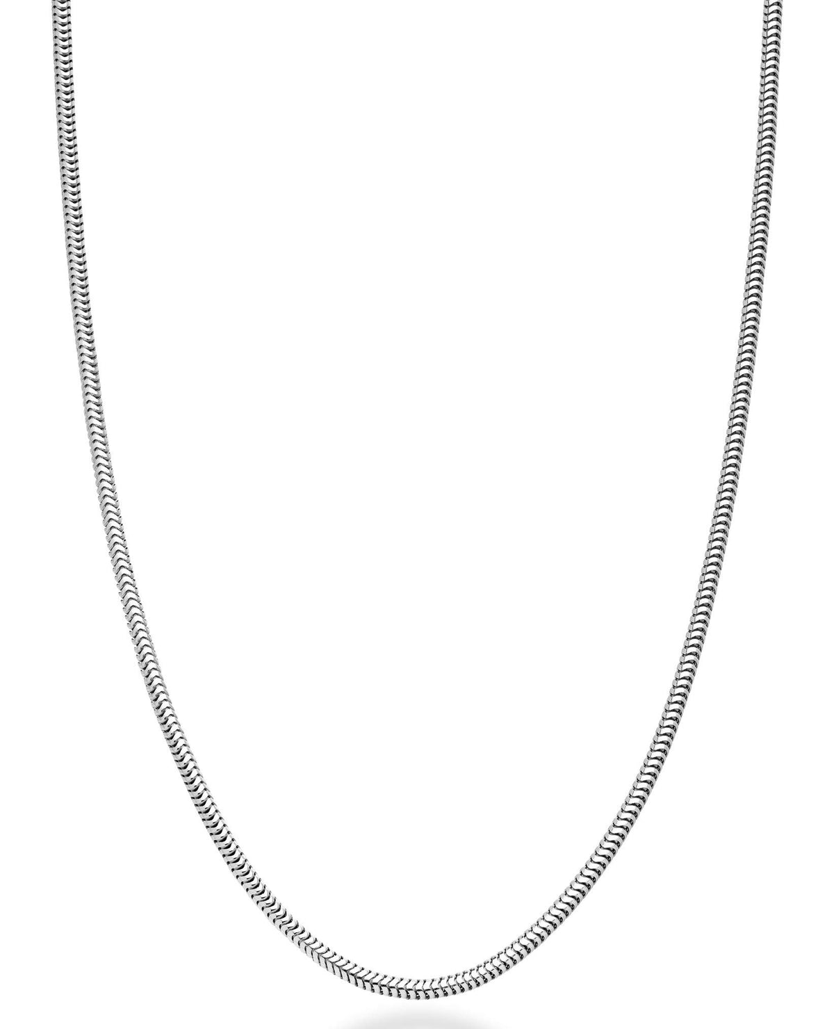 Miabella 925 Sterling Silver Italian 1.5mm, 2mm, 2.5mm Round Snake Chain Necklace for Women Made in Italy (30, 1.5mm)