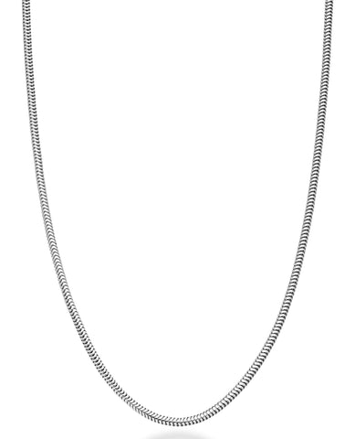 Miabella 925 Sterling Silver Italian 1.5mm, 2mm, 2.5mm Round Snake Chain Necklace for Women Made in Italy (30, 1.5mm)