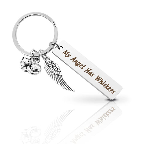 Cobee Cat Memorial Gift Keychain, Loss of Pet Key Chain Pet Loss Sympathy Gifts for Cat Pet Lover Women Men