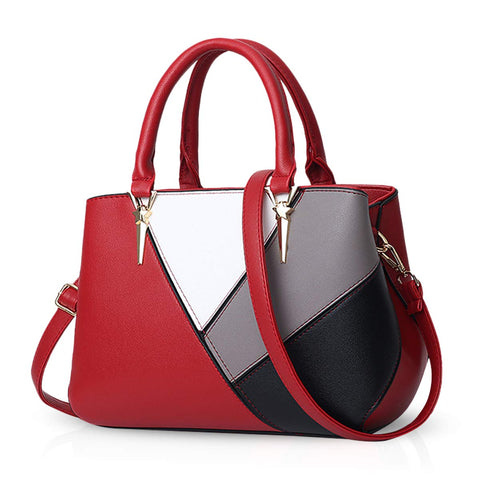 NICOLE & DORIS Handbags for ladies womens handbag splicing color crossbody bags the latest trends Red