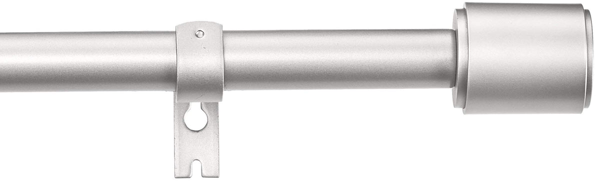 Amazon Basics Extendable Curtain Rod with Cap Finials - 183 to 366 cm, Nickel