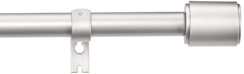 Amazon Basics Extendable Curtain Rod with Cap Finials - 183 to 366 cm, Nickel