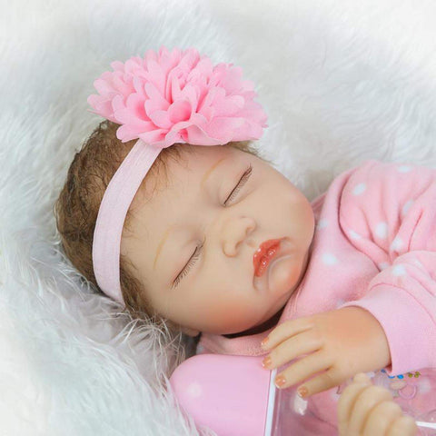 TERABITHIA 22inch Lifelike Adorable Collectible Sleeping Reborn Baby Girl Dolls