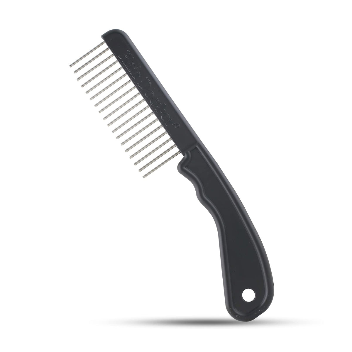 The Hair Doctor Extra Long Tooth Hair Comb 1 1/4 Inch with silky smooth rotating teeth reduces hair damage (Classic Black)