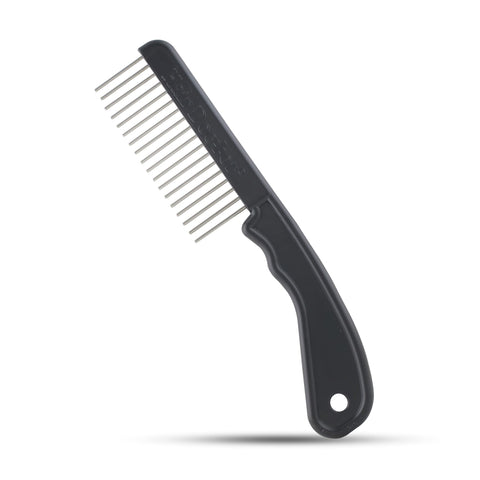 The Hair Doctor Extra Long Tooth Hair Comb 1 1/4 Inch with silky smooth rotating teeth reduces hair damage (Classic Black)