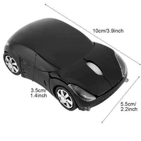 Dpofirs 2.4G Car Shaped Wireless Mouse,1600DPI Optical Mouse,2.4GHz Wireless Transmission,3 Buttons with Scroll Wheel,for PC Laptop Tablet Gaming Office(Black)