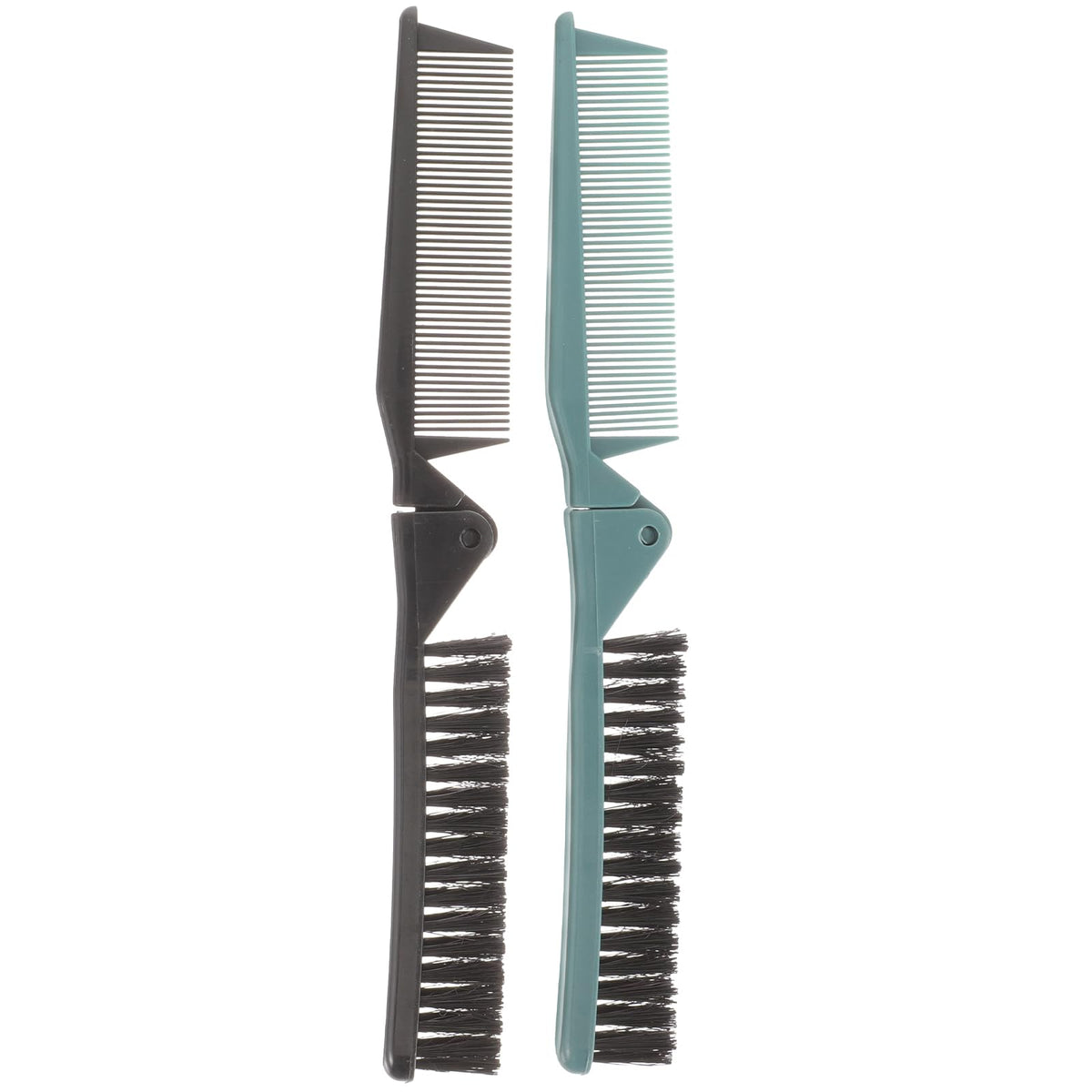 POPETPOP Folding Hair Brush, Folding Travel Hair Brush Small Comb Plastic Pocket Comb Portable Travel Brush Double Headed for Women Men