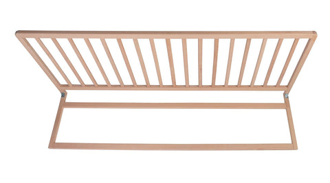 Safetots Extra Wide Extra Tall Wooden Bed Guard, Natural, 60cm High x 140cm Wide, Toddler Bedrail for Safety, Secure Child Bed Rail, Pre-Assembled, Easy Installation