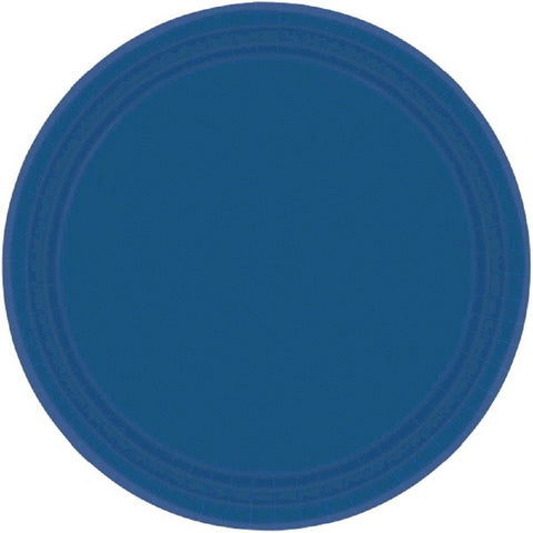 Amscan Party Supplies Premium Paper Plates, 9", Blue