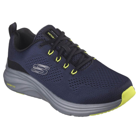 Skechers Men's Vapor Foam Oxford, Navy/Lime, 10.5