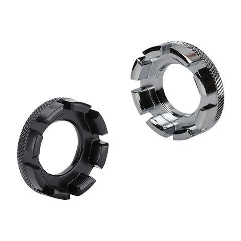 GVSAVY 2 Pcs Bicycle Universal Spoke Wrench Eight Notch Spoke Spanner 10-15G Wheel Wrench Bicycle Repair Tool (Black, Silver)