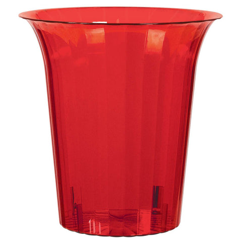 Amscan Medium Plastic Flared Cylinder Party Tableware, 40 oz, Red