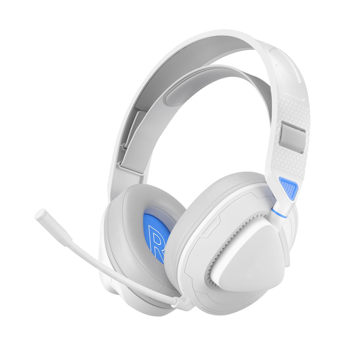 Gaming Headphones, Multifunctional Buttons Wired Gaming Headphones 4 Modes for Computer (White Blue)