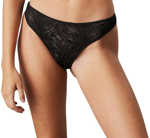 Calvin Klein Women's Thong 000qf6878e Coordinate Thong, Black (Black), S