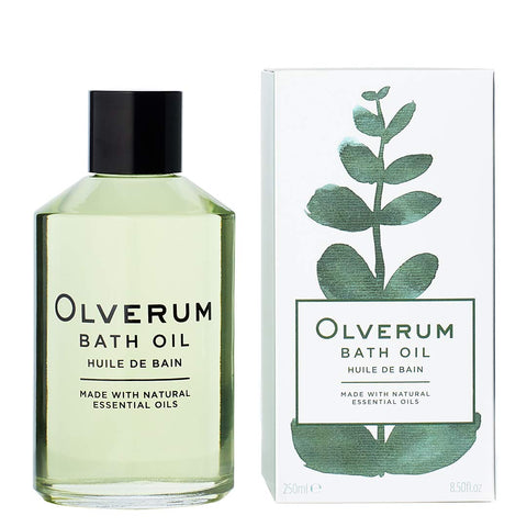 Olverum Bath Oil - Luxury Muscle Soothing Bath Oil - Highly Concentrated Blend of Pure Essential Oils - Best Relaxing Bath Oil Women and Men - Natural Vegan Green Wellness - Relax (250ML)
